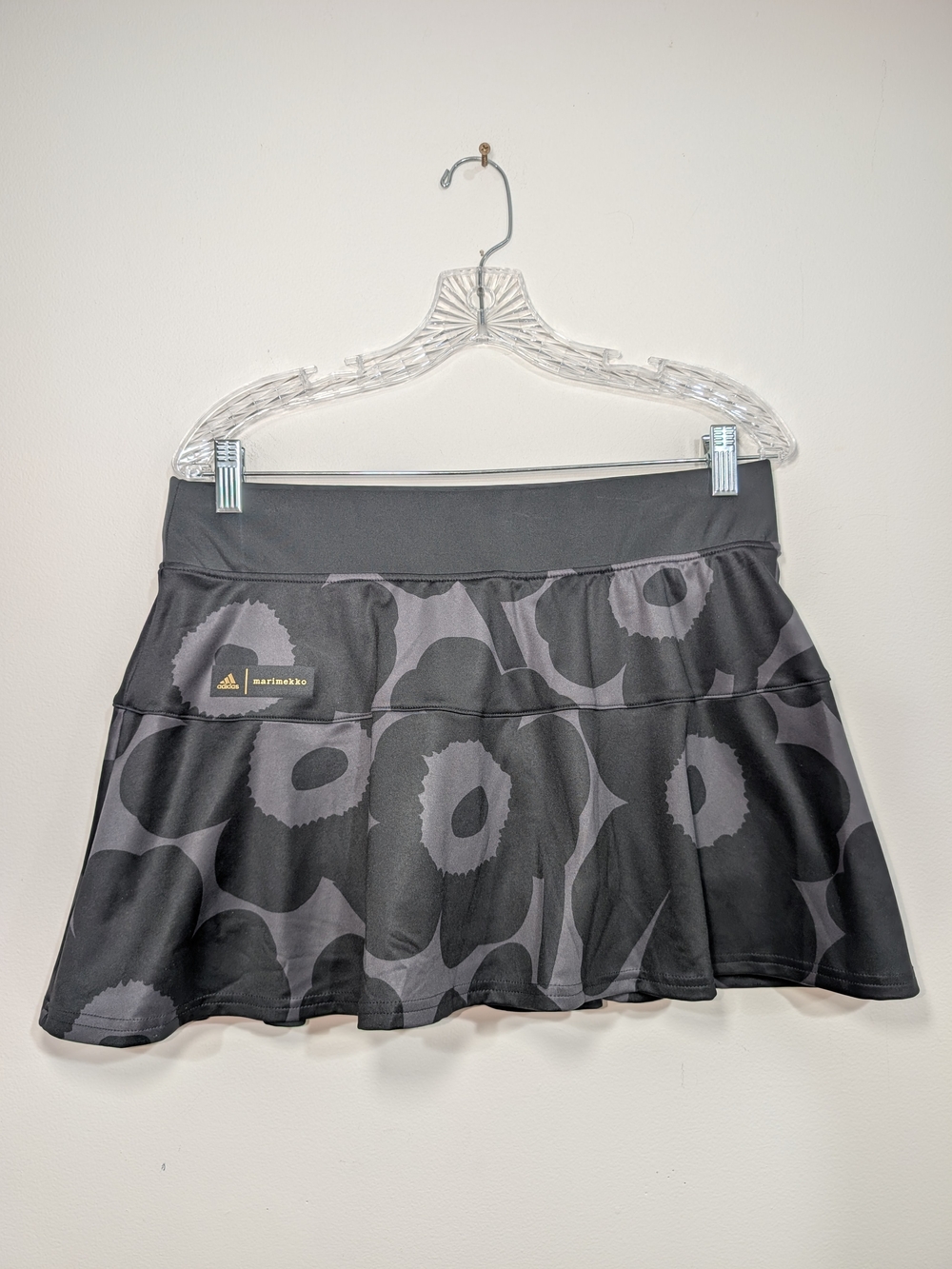 Adidas Marimekko PrimeBlue Match Black Gray Active Tennis Skirt Women's LG